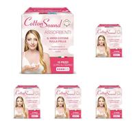 COTTON SOUND Ultra ali Day Absorbentes con algodón 12 piezas, 100% algodón hidrófilo, hipoalergénicos, dermatológicamente probados, superabsorbentes, tecnología multicapa, Made in Italy (Paquete de 5)