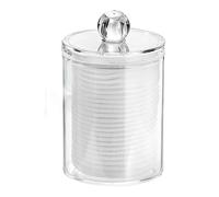 Cotton Swab Ball Pad Holder - Round Cotton Storage Organizer, Bathroom Canister Jar, Practical Pad Container, Vanity Countertop Storage | Ball Holder For Swabs Pads Makeup Bathroom Essentials