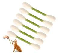 Cotton Swab Cat Toy - Kitten Teeth Cleaning Toy, Chew Toys with Safe Soft Cotton Design, Interactive Cat Play Accessory, Indoor Outdoor Entertainment Tool, Training Exercise Fun for Home Pet Activity