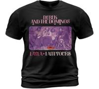 Cotton T Shirt Layla and Other Assorted Love Songs Music Derek and The Dominos Black 3XL