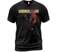 Cotton T-Shirt Rick Derringer Derringer Live Album tee Kevin Cronin Let Me InBlackM