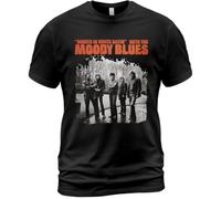 Cotton T-Shirt The Moody Blues Seventh Sojourn Album tee Graeme Edge Denny LaineBlackS