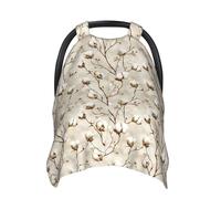 Cotton Tree A Print - Fundas de asiento de coche para bebé, transpirable, funda de lactancia materna, fundas para cochecito, toldo multiusos para asiento de coche, artículos esenciales para bebés y