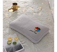 Cotton Washed Cotton Buckwheat Shell Pillow Adult Pillow Three-dimensional Towel Embroidered Bone Neck Pillow-02_50*30 * 8cm