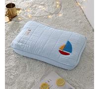 Cotton Washed Cotton Buckwheat Shell Pillow Adult Pillow Three-dimensional Towel Embroidered Bone Neck Pillow-01_50*30 * 8cm