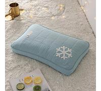 Cotton Washed Cotton Buckwheat Shell Pillow Adult Pillow Three-dimensional Towel Embroidered Bone Neck Pillow-04_50*30 * 8cm