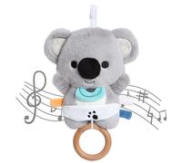COTTONBEBE Juguete Colgante Bebé de Peluche Koala con Música, Musical Juguete Peluche Bebe Recién Nacido 0+ Meses, Actividades Juguetes Sensoriales para Carro/Cuna/Asiento de Coche, Regalo para Bebé