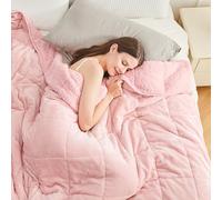 Cottonblue Manta con peso de 150 cm x 200 cm, 7 kg para Queen Ded, ultra suave, acogedora y cómoda, manta de sherpa para relajarse y dormir, manta de cama pesada con cuentas de cemárico, 60 x 80