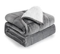 Cottonblue Manta con peso de forro polar Sherpa de 15 libras, tamaño Queen de 60 x 80 pulgadas, manta pesada para adultos, perfecta para 150-200 libras, mantas suaves y acogedoras de 60 x 80 pulgadas,