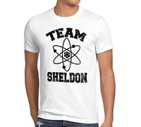 CottonCloud Sheldon College Team Camiseta para Hombre T-Shirt, Talla:L, Color:Blanco