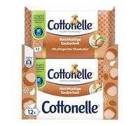 Cottonelle Papel higiénico húmedo, mi experiencia de spa - Cachemira y manteca de karité, biodegradable, sin plástico, resellable, paquete de 12 x 42 toallitas húmedas