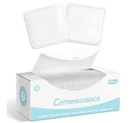 Cottonessence Almohadillas de algodón exfoliante de alta calidad (60 unidades), 100% algodón que no se deshace ni se desmorona, almohadilla desmaquillante facial de labios y ojos, cuadrados de algodón