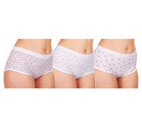 cottonique Mujer 6 Pares 100% Completo Cómodo Mamá Calzoncillos, Braguitas, Ropa Interior de 36" -66" - Mezcla Floral, XXXXXOS (60-62)