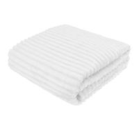Cottonmarket Manta de 220 x 240 cm, Colcha por Dos Caras, mullida para salón y Dormitorio, Manta de sofá, Manta de Pelo, Color Blanco