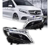 COTUND Faro delantero de estilo de coche compatible con faros delanteros Benz Vito 2013-2019 W447 LED faro DRL lente de proyector accesorios dinámicos for automóviles(Left rudder)