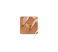 cotwdi Anillos de oro para mujer, anillos de flores no se deslustran, anillos de acero inoxidable ajustables, anillos de declaración de flores grandes, anillos de plata gruesos, Acero inoxidable, Sin