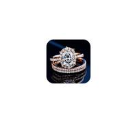 Couawaticy Anillos de oro y plata para mujer, exquisitos, elegantes, de compromiso, boda, diseño clásico, hipoalergénicos, personalidad, a la moda, brillantes, diamantes completos, simples, elegantes