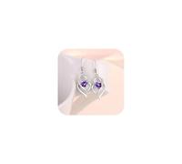 Couawaticy Pendientes de oro y plata para mujer, diseño clásico, hipoalergénicos, brillantes, coloridos, diamantes completos, simples, elegantes, con circonita cúbica 2025, exquisitos, ligeros, a la
