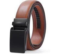 Coubeau Cinturón para Niños Cinturón de Cuero de Trinquete con Hebilla Metálica Fácil de Deslizar Sin Punzones, Adecuado para Jeans, Uniformes Escolares