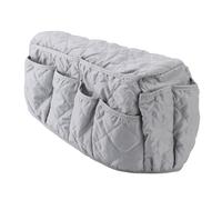 Couch Armrest Storage Bag, Sofa Armrest Organizer with 14 Pockets, Multifunction Remote Control Holder for TV Phone Book, Adjustable Hanging Organizer for Living Room Bedroom (Gray)