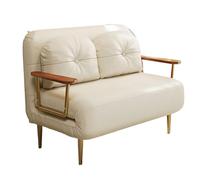 COUCH CON CAMA TECHO TECHO DE CAMA PUSHA 2 en 1 silla de sofá 6 Posición de respaldo ajustable con soporte de soporte oculto reposabrazos de madera sólida para sala de estar, dormitorio, oficina LWX