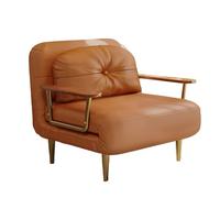 COUCH CON CAMA TECHO TECHO DE CAMA PUSHA 2 en 1 silla de sofá 6 Posición de respaldo ajustable con soporte de soporte oculto reposabrazos de madera sólida para sala de estar, dormitorio, oficina LWX