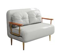 COUCH CON CAMA TECHO TECHO DE CAMA PUSHA 2 en 1 silla de sofá 6 Posición de respaldo ajustable con soporte de soporte oculto reposabrazos de madera sólida para sala de estar, dormitorio, oficina LWX