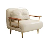 COUCH CON CAMA TECHO TECHO DE CAMA PUSHA 2 en 1 silla de sofá 6 Posición de respaldo ajustable con soporte de soporte oculto reposabrazos de madera sólida para sala de estar, dormitorio, oficina LWX