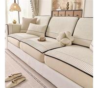 Couch Cover Chenille Sofa Cushion Pad, Non-Slip Furniture Protector, For Couches and Sectionals, Machine Washable, Pet Friendly(Blanco,75 * 75cm)