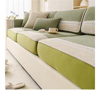 Couch Covers For 2/3/4 Cushion Couch Sofa, Full Flat Non-Slip Seat Cover with Silicone Dots, Machine Washable, Non-Slip Sofa Protector(Verde,80 * 120cm)