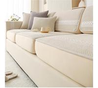 Couch Covers For 2/3/4 Cushion Couch Sofa, Full Flat Non-Slip Seat Cover with Silicone Dots, Machine Washable, Non-Slip Sofa Protector(Blanco,80 * 120cm)