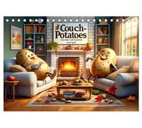 Couch Potatoes: Ein Jahr voll Komfort und Spaß (Tischkalender 2026 DIN A5 quer), CALVENDO Monatskalender: Jahresfreude mit KI-Kartoffeln.