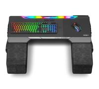 Couchmaster CYCON³ Black HORIZONLIGHT Bar - Escritorio ergonómico para sofá y Cama - Hub USB y lapdesk Gaming - Grande y Estable (para PC, PS4/5, Xbox One/Serie X, Ordenadores portátiles)