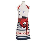Coucke - Delantal con Estampado de Vaca, Color francés Vaca, Made in France