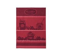 Coucke - Toalla de algodón Jacquard - Mermelada - Frutas Rojas - 20" x 30" - Rojo