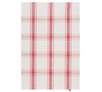 Coucke Toalla francesa de algodσn y lino, cuadros rojos, 20.0 x 30.0 in, color rojo