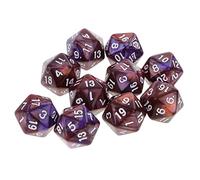 CoudarTitie 10 Piezas Dados Dados D20 Veinte Caras Material Acrílico para Juegos Dungeons Dragones RPG Adecuado para Escuela Mesa Familia