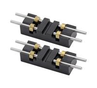 CoudarTitie 2 Piezas Pista de Tren Escala HO Rodillos para Evaluación de Modelos Material 304 Acero Inoxidable Y PP para Pruebas Y Diagnóstico Adecuado para Diseñ, 2 Piezas