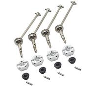 CoudarTitie 4 Piezas Eje de Transmisión para Coche RC Metálico Mejorado Kit de Ensamblaje de Piezas con Articulación Universal Adecuado para Actualización de
