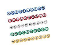 CoudarTitie 80 Piezas Bolas de Bingo Bolas para Bolas Numeradas para Lotería Bolas para Juegos de Pong Diseño de Ventana Clara Y PP Resistente Adecuado Pa, Tal como se Describe, 1 a 50