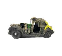 CoudarTitie Adorno para Acuario, Cueva, Escondite, Hábitat, Coche Destrozado, Accesorio Decorativo de Resina, Simulación de Coche Sumergido, Adecuado para Refugio, Auto