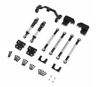 CoudarTitie Amortiguador Trasero para Coche RC Absorbedor Suspensión Kit Actualización Completa del Eje Trasero con Mayor Articulación y Control Piezas CNC de, Negro, Amortiguador Resorte