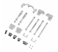 CoudarTitie Amortiguador Trasero para Coche RC Absorbedor Suspensión Kit Actualización Completa del Eje Trasero con Mayor Articulación y Control Piezas CNC de, Plata, Resorte+Amortiguador