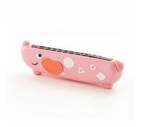 CoudarTitie Armónica Infantil de Entrenamiento Armónica Boca Instrumento Niños Lengüeta 16 Agujeros Lavable Ayuda a Control de Respiración y Adecuada para , Rosa