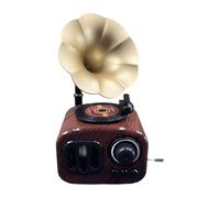 CoudarTitie Caja de Música Fonográfica, Gramófono, Tocadiscos Antiguo para El Día de Valentín, de, MarrÓn, Individual