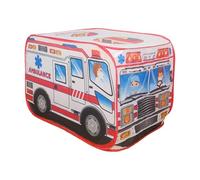 CoudarTitie Casa de Juegos Infantil Tienda Plegable para Niños Carpa Portátil de Poliéster Resistente Fácil de Guardar Apta para Picnic Fiestas Cumpleaños, Ambulancia