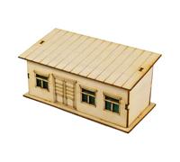 CoudarTitie Casa de Madera en Miniatura 1/64 1/60 Accesorio Juguete de Hobby Sin Pintar Escena Arquitectónica 3D Hecha a Mano Construcción DIY, Estilo C