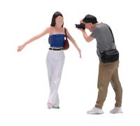 CoudarTitie Conjunto de 2 Figuras a Escala 1/64, Que Representan a Una Pareja de, en Un Estilo Arquitectónico, para Coleccionar Y Exhibir en Una