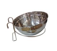 CoudarTitie Dog Bowl Multifuncional para Mascotas Bandeja para Comida de Acero Inoxidable Plato Antideslizante Y Estable Diseño Colgante Práctico Adecuado para PE, Diámetro 20CM