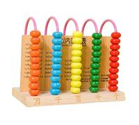 CoudarTitie Educativo de Madera con Marco para, Método, para Desarrollar La Motricidad Fina Y Las Habilidades Matemáticas. Juguete, 5 Filas